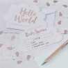 10 invitations Babyshower Hello world