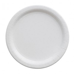  8 assiettes en carton - blanc