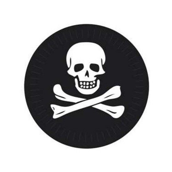 6 assiettes de pirate - 23cm