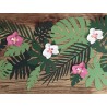Decorations en papier feuilles tropicales