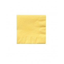 50 petites serviettes jaunes