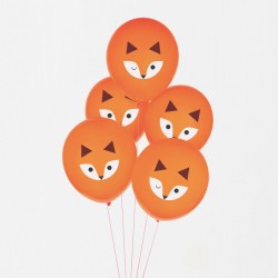 5 ballons imprimés - Mini renard