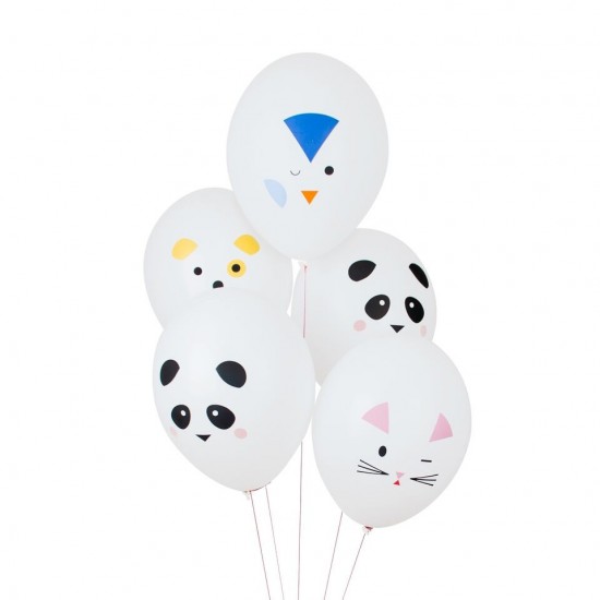 5 ballons tatoués - mini-animaux