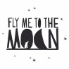 1 stickers Fly me to the moon