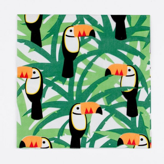 20 serviettes- toucan