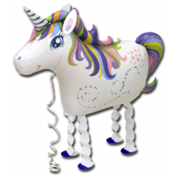 Ballon aluminium marcheur - Licorne