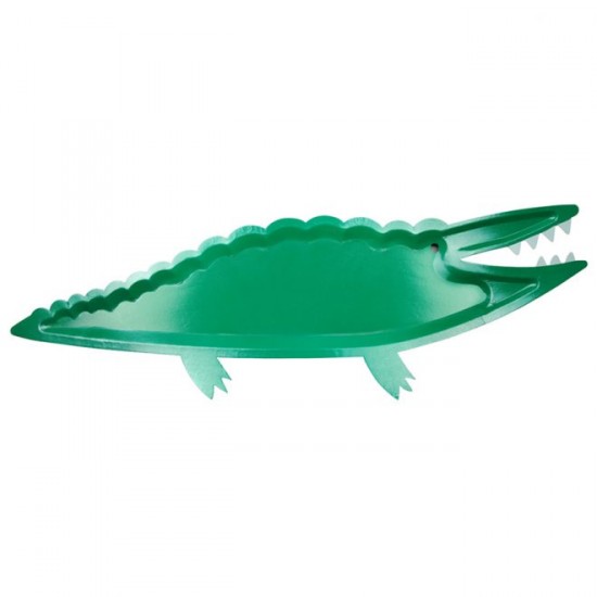 4 grandes assiettes crocodile