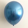 Ballon uni chrome bleu