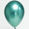 Ballon uni chrome vert