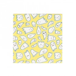 20 serviettes - Fantôme jaune