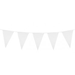 Guirlande fanions géants - Blanc