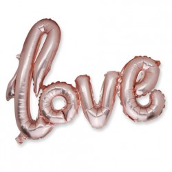 Ballon aluminium "Love" - Or rose