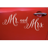 1 stickers pour voiture Mr and Mrs