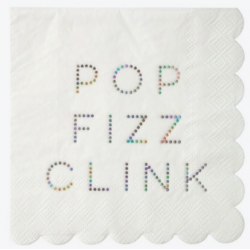 16 petites serviettes - Pop Fizz Clink