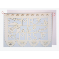 Carte Mr and Mrs guirlande