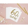 20 serviettes 60th Happy Birthday 
