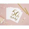 20 serviettes 50th Happy Birthday