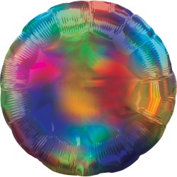 Ballon aluminium - Rond rainbow holographique