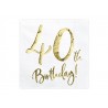 20 serviettes 40th Happy Birthday