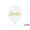 5 ballons - Candy Bar, Chill, Dance Floor, Drinks, Photo Booth - Blanc