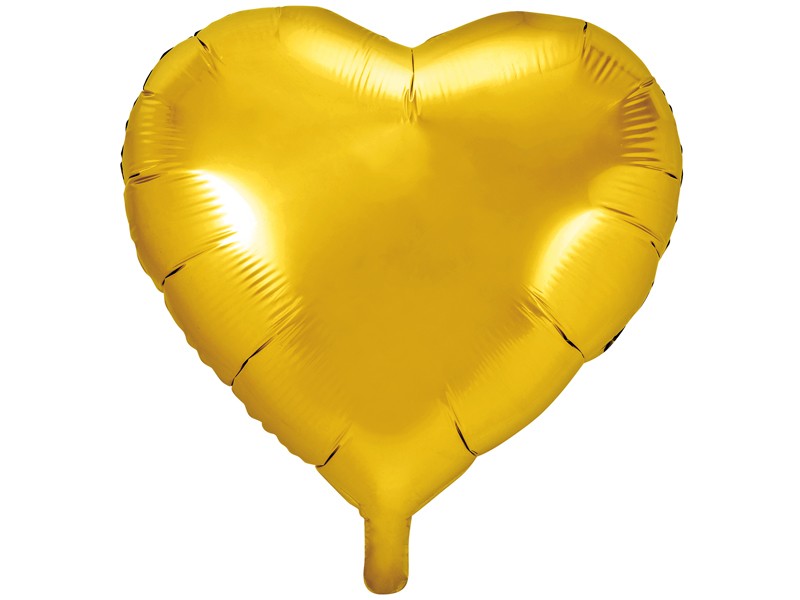 Ballon Mylar Aluminium Coeur 45cm Doré