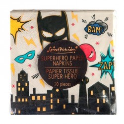 20 petites serviettes - Superhéros