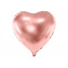 1 ballon mylar coeur or rose-45cm