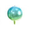 Ballon aluminium mylar dégradé 35cm-Bleu et vert