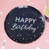 8 assiettes "Happy Birthday" - iridescent