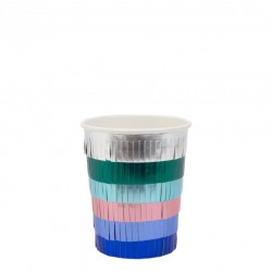 8 gobelets à franges - Multicolore