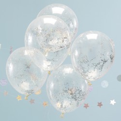 5 ballons paillettes - Holographique