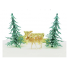 Cake topper - sapins, renne et "Merry christmas" (4p)