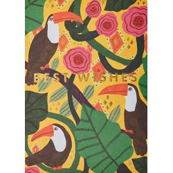 Carte "Best wishes" - toucan