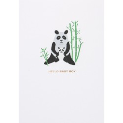 Carte "hello baby boy" - panda
