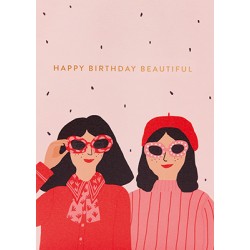 Carte "Happy birthday beautiful"