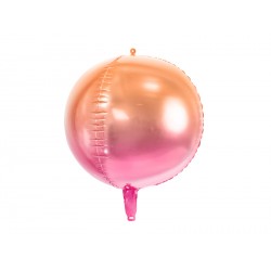 Ballon aluminium dégradé - Rose et orange
