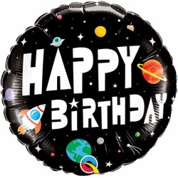 Ballon aluminium - Astronaute Happy Birthday