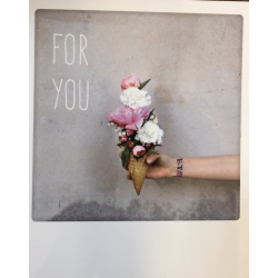 Carte pola - Cornet de fleurs For you