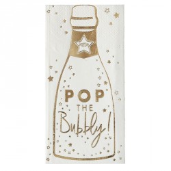 16 serviettes "Pop the bubbly" - or