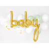 Ballon aluminium "baby" calligraphie - or
