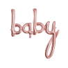 Ballon aluminium "baby" calligraphie - or rosé