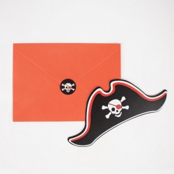 8 invitations - pirate