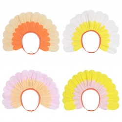 4 bonnets en papier - Fleur (4 coloris)