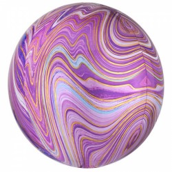 Ballon aluminium marbré - violet