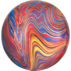 Ballon aluminium marbré - Multicolore