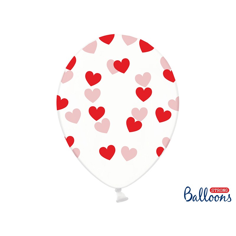 Ballon transparent - Coeur rouge - Happy Family