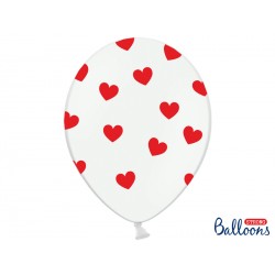 Ballon blanc - Coeur rouge