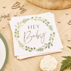 16 serviettes "Hey baby" - Botanique