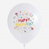 5 ballons tatoués - Happy Birthday