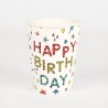 8 gobelets - Happy Birthday